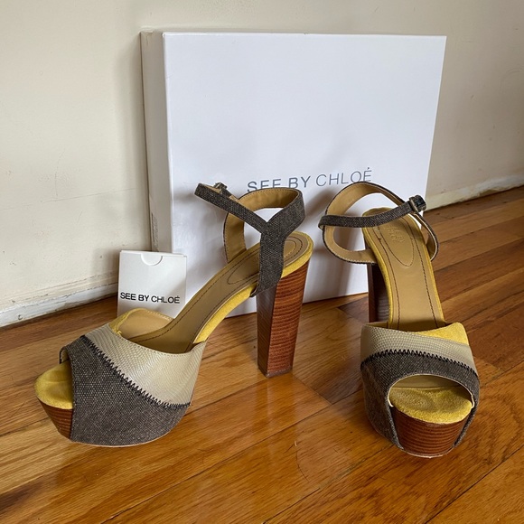 See By Chloe Shoes - See by Chloe Color Block Platform Sandals